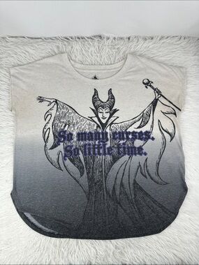 Disney Store Maleficent “So Many Curses, So Little Time” Graphic Villain T-Shirt